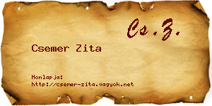Csemer Zita névjegykártya